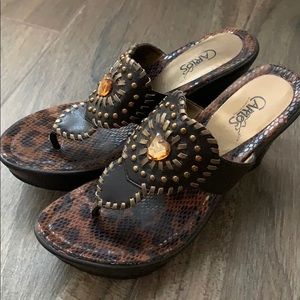 Carlos by Carlos Santana Wedge Sandals Flip